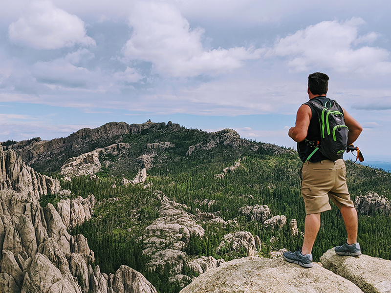 Hiking in Black Elk Wilderness_800x600 Standing on top a mountain in Black Elk Wilderness overlooking valley